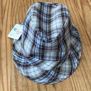 NWT The Blueberry Hill Baby Plaid Fedora Hat